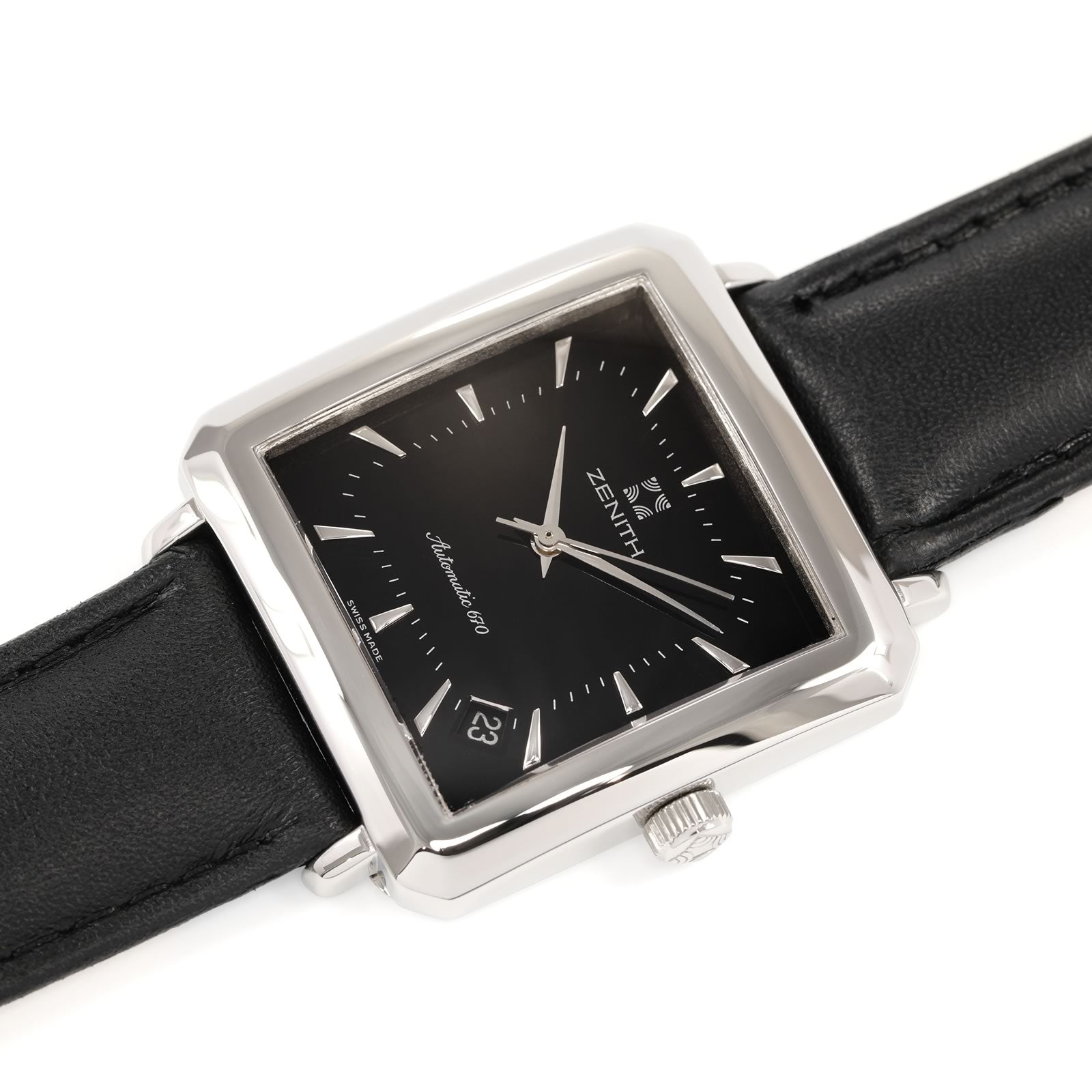 Zenith Elite 670 Automatic Black Dial Square