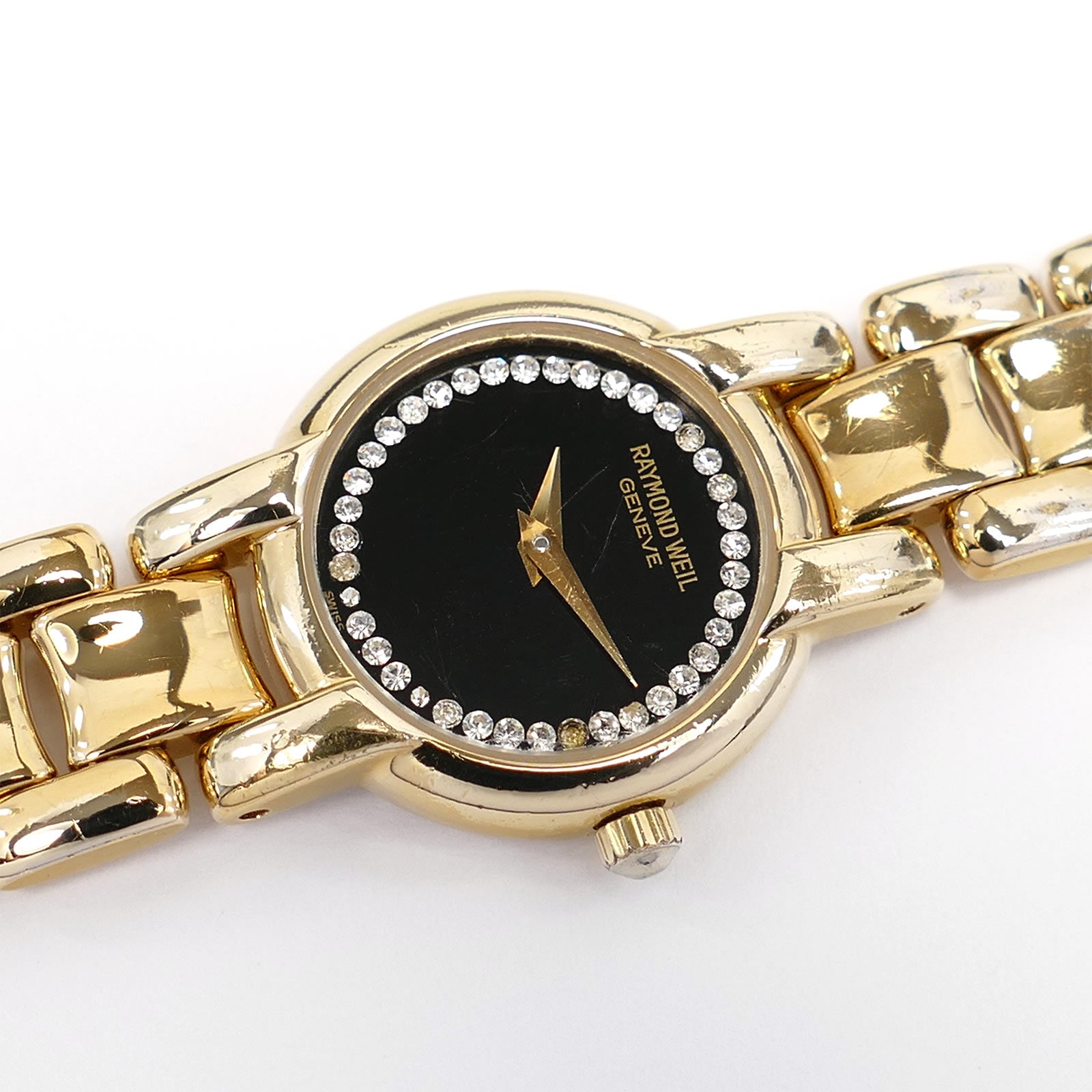 Raymond Weil Black Dial 18k Gold Plated 3740-1