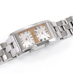 Baume & Mercier Hampton Dual Time MV045121 Copper / Silver Rectangular Dial watch 