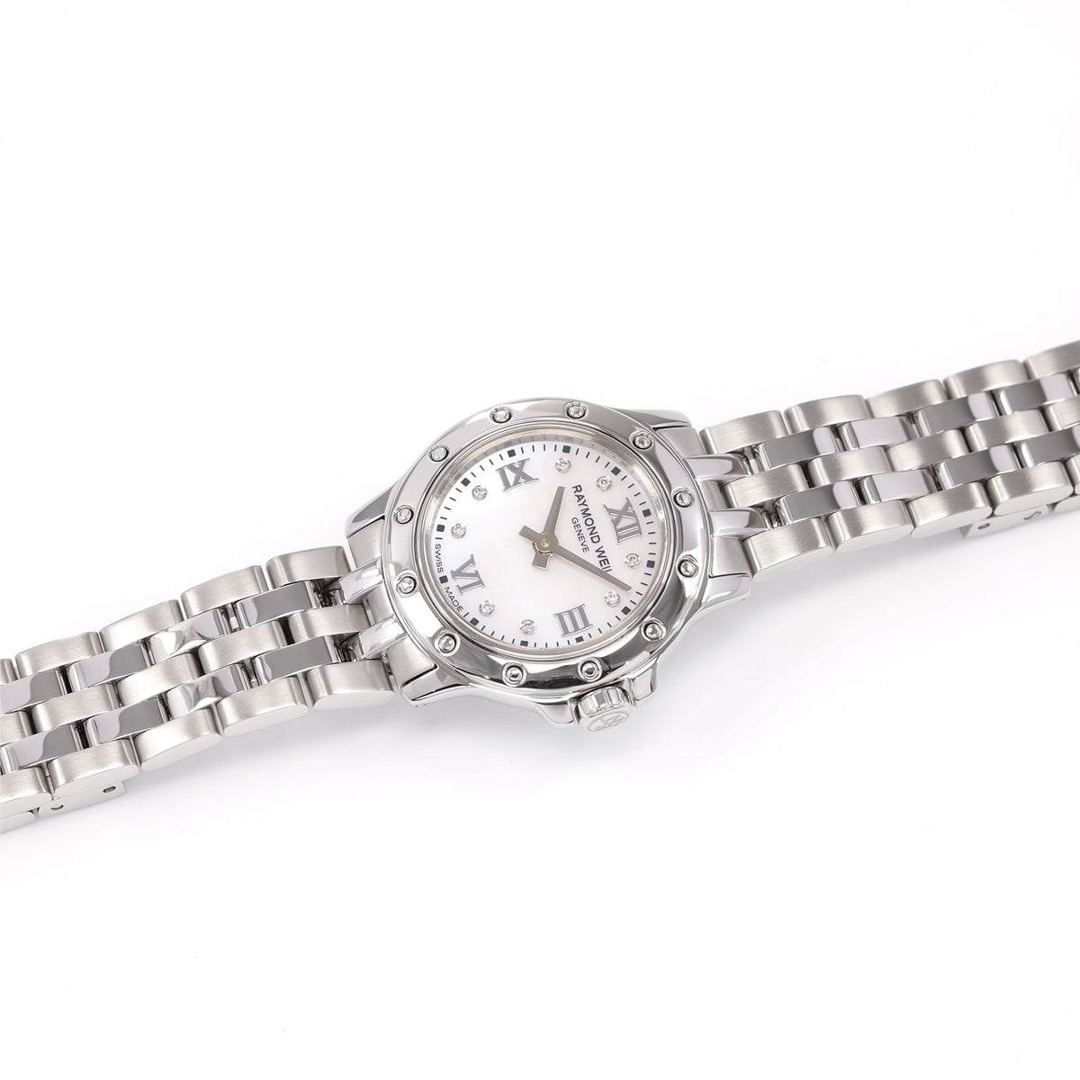 Raymond Weil Tango Ladies White Mother of Pearl and 8 Diamonds watch 5799-ST-00995