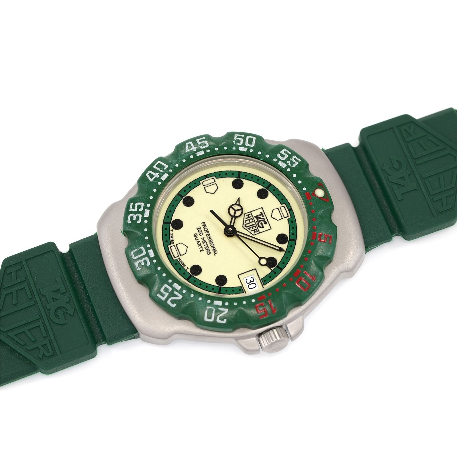 TAG Heuer Formula 1 WA1212 Luminous Green Dial Unisex 35mm vintage watch