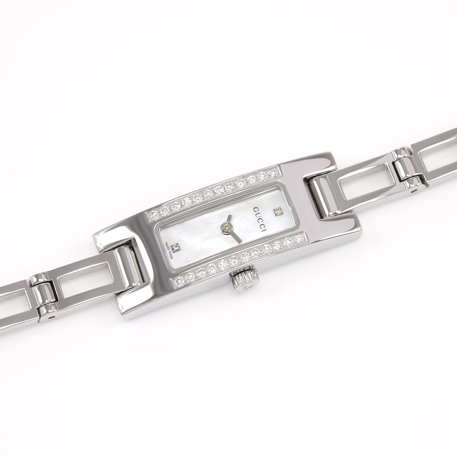 Gucci 3900L White Mother of Pearl Dial with 26 Diamonds