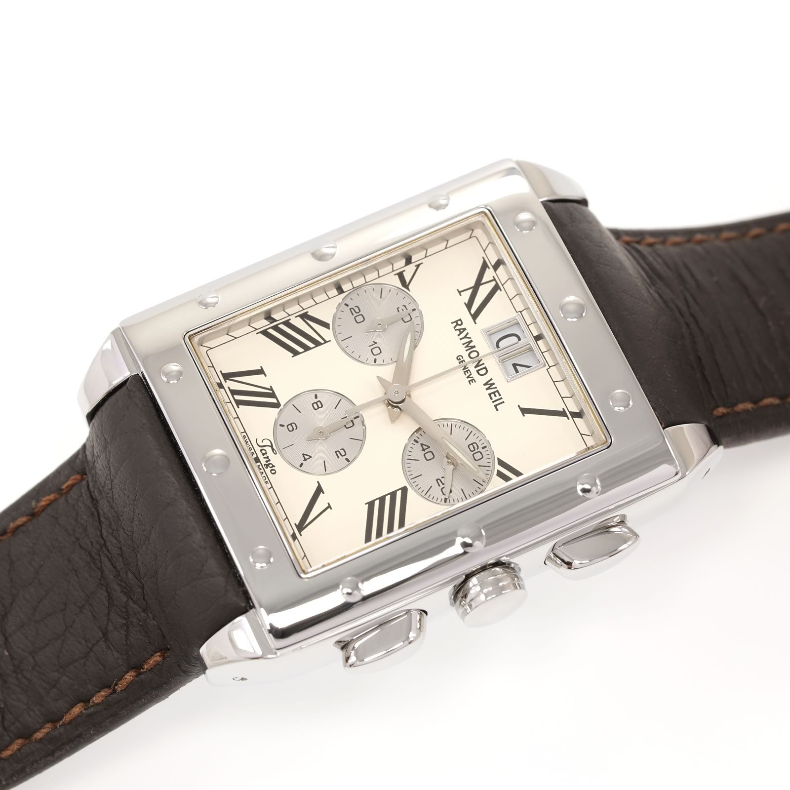 Raymond Weil Tango Chronograph 4881 Cream Rectangular dial