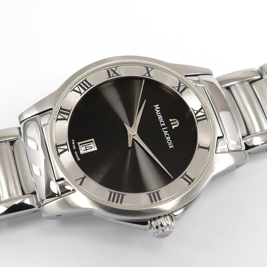 Maurice Lacroix Miros 69743 Black Dial with Roman Numerals & Date