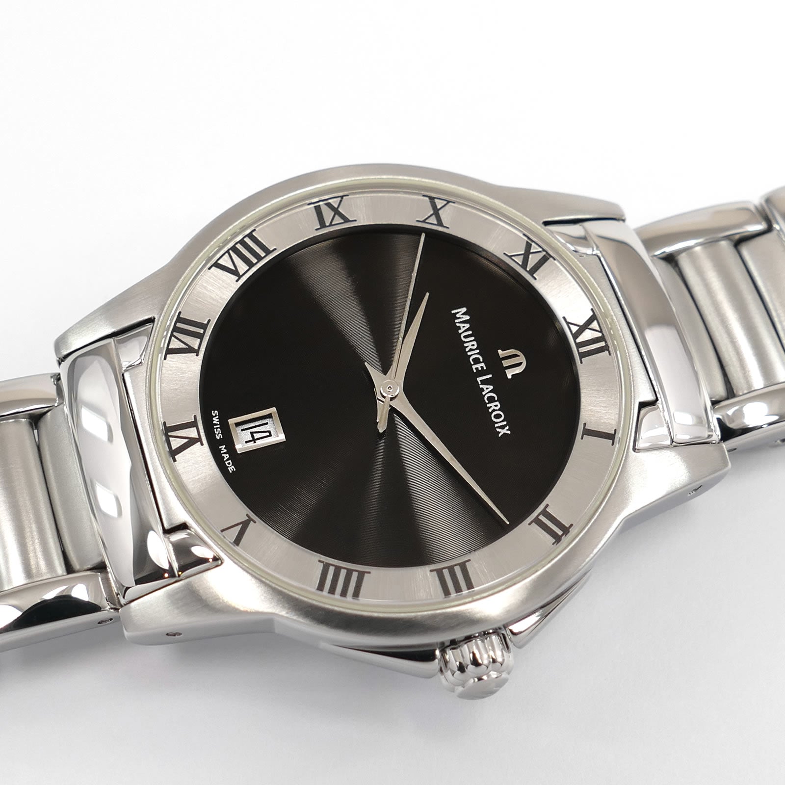 Maurice Lacroix Miros 69743 Black Dial with Roman Numerals & Date