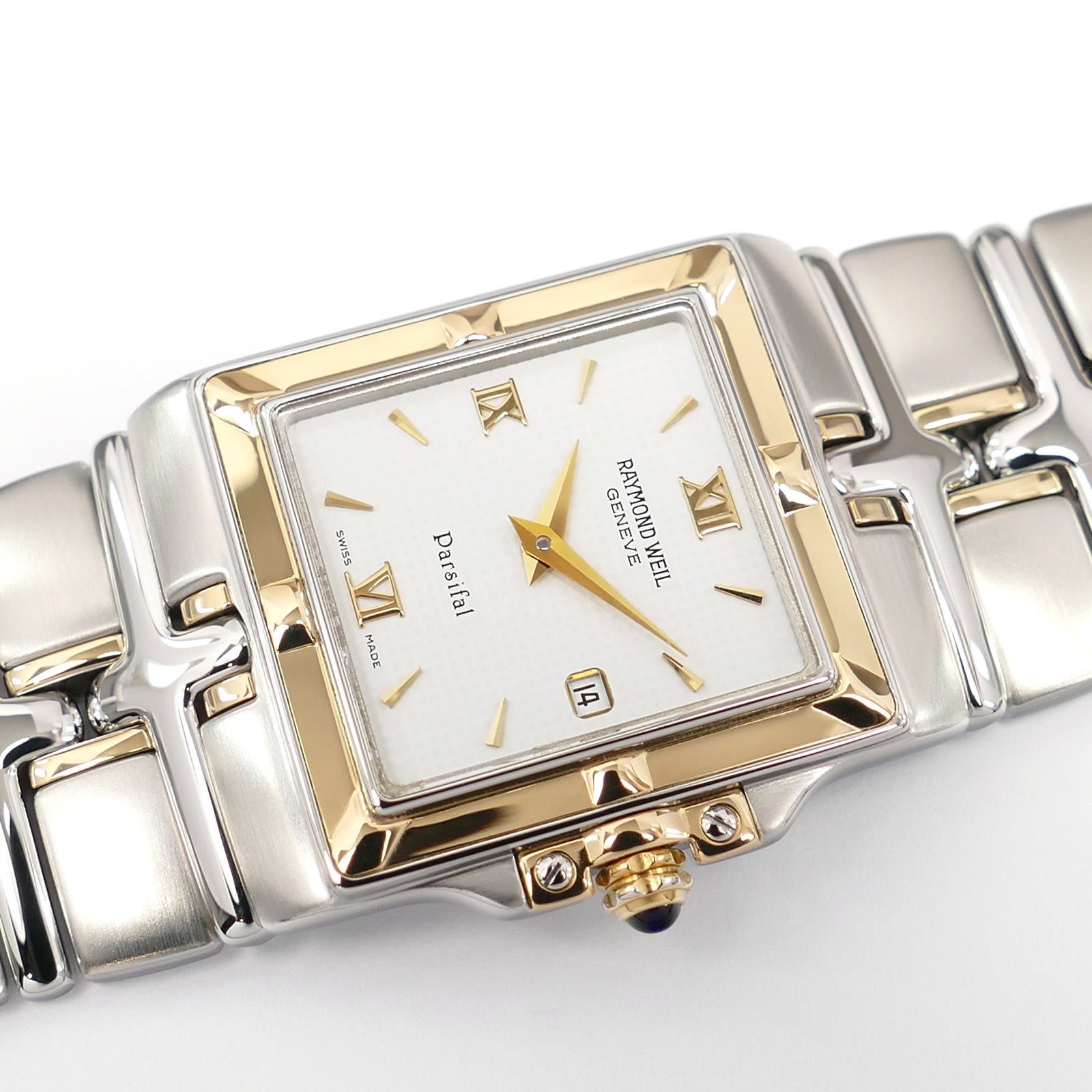 Raymond Weil Parsifal 9390 White Square Dial with Roman Numerals 