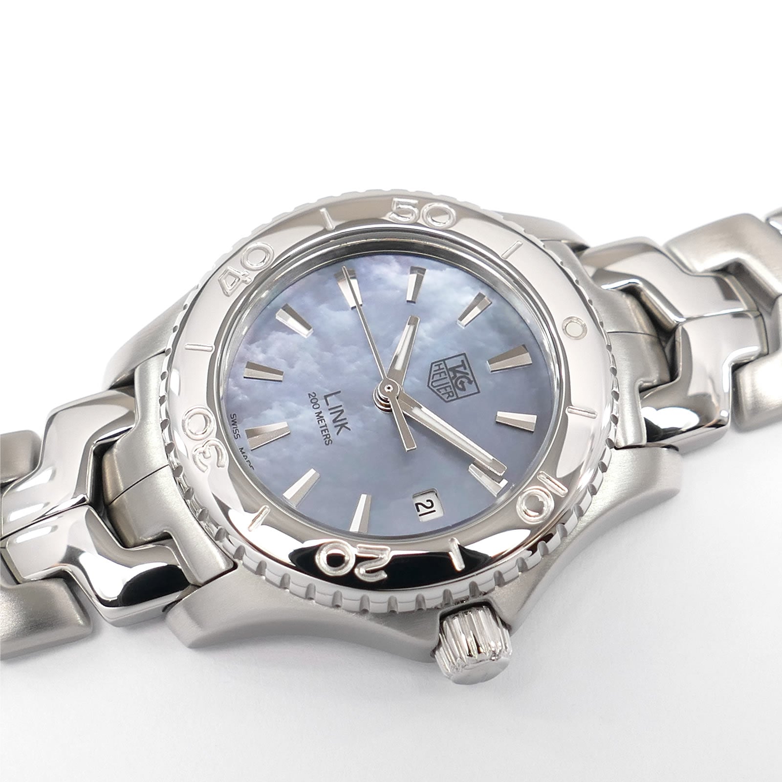 TAG Heuer Link Ladies 27mm Blue Mother of Pearl Dial WJ1316-0