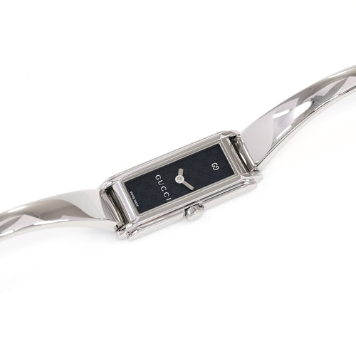 Gucci G-Line 109 Black G Pattern Dial watch on bangle