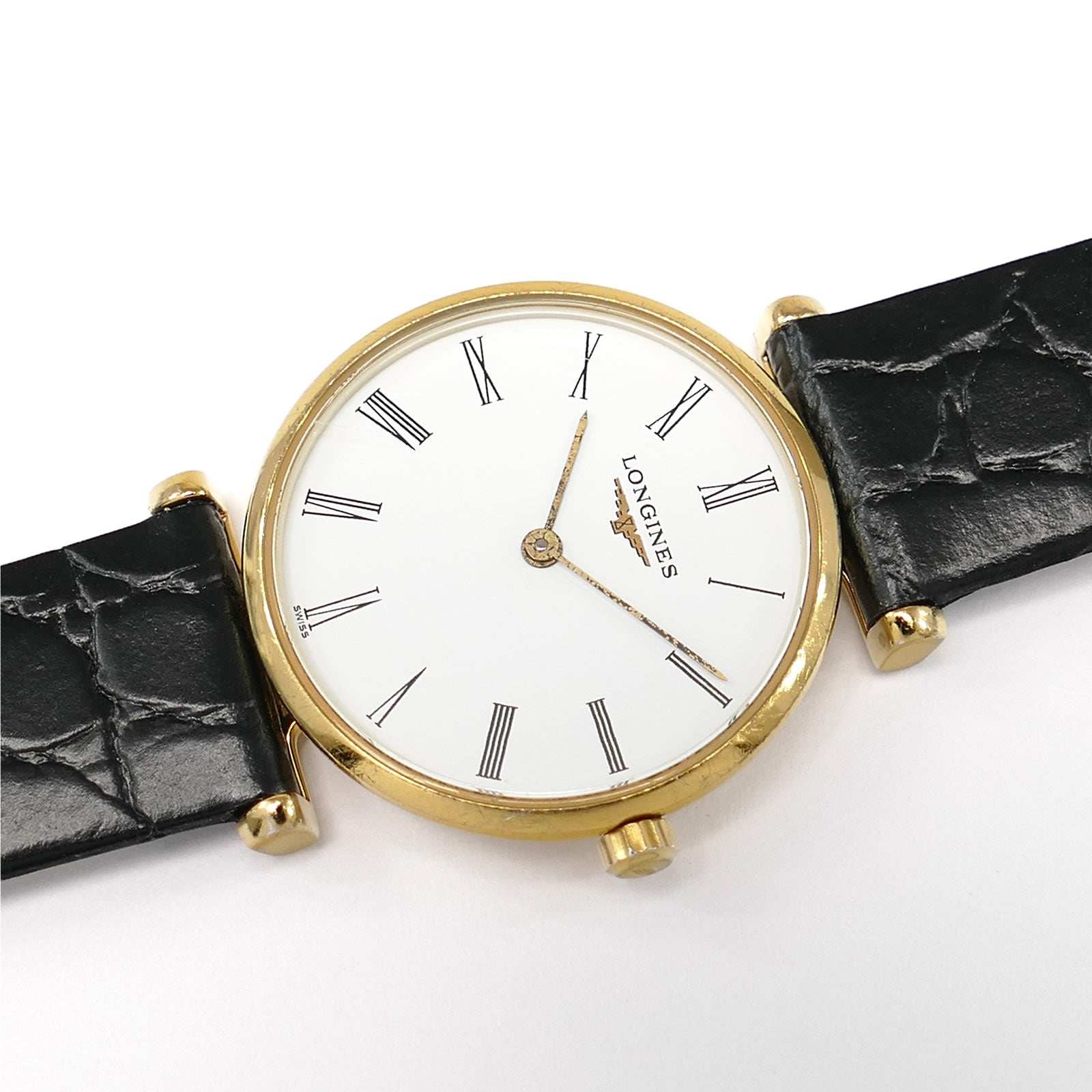Longines La Grande Classique White Roman Numeral Dial Gold PVD L4.209.2.11.2