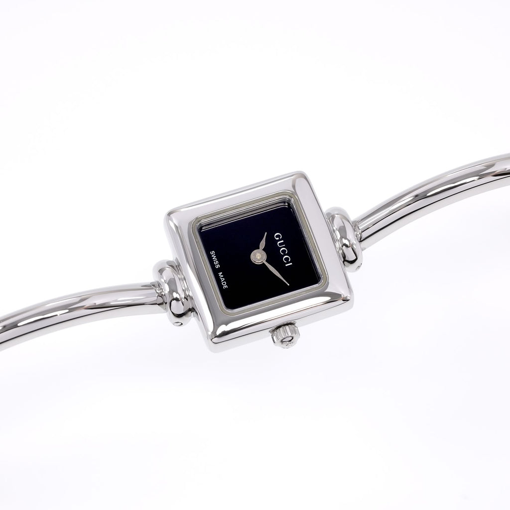 Gucci 1900L Ladies Black Dial Square Bangle watch