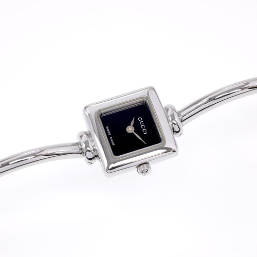 Gucci 1900L Ladies Black Dial Square Bangle watch