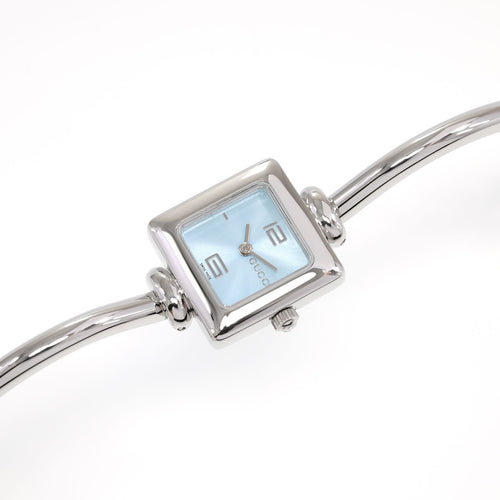 Gucci 1900L Ladies Blue Dial Square Watch on Bangle