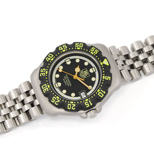 TAG Heuer Formula 1 WA1216 Black & Yellow dial vintage mid size