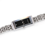 Gucci G-Frame Ladies Black Rectangular watch with 3 Diamonds YA127504