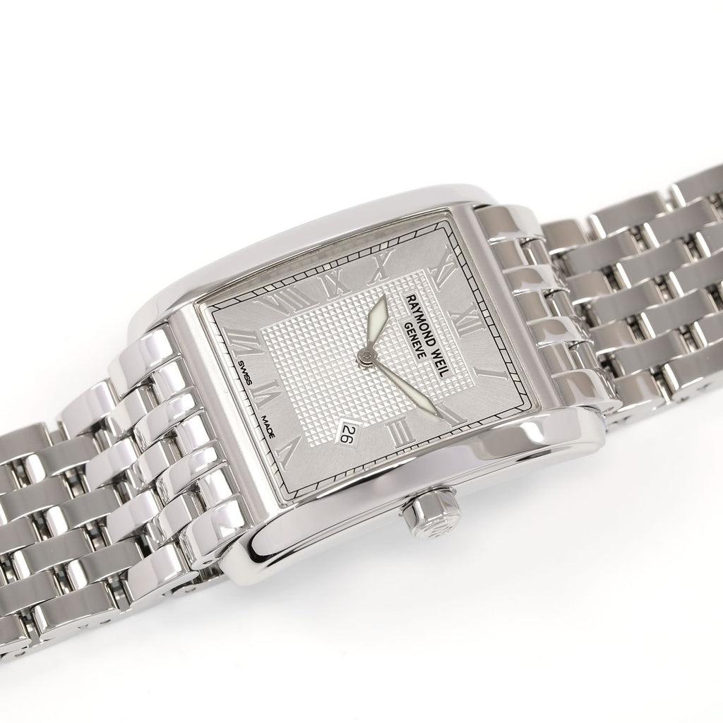 Raymond Weil Don Giovanni Men's Silver Roman Numeral Dial rectangular watch 9975-ST-00659