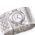 Gucci Twirl Ladies White Mother of Pearl Bangle watch YA112413