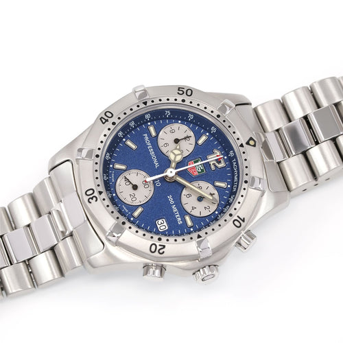 TAG Heuer 2000 Chronograph Blue / Silver Dial men's watch CK1112.BA0328
