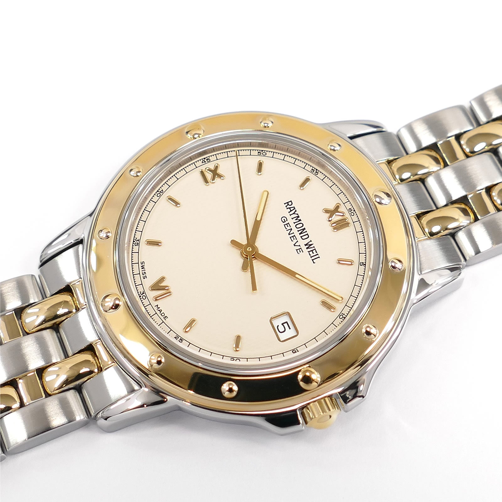 Raymond Weil Tango 5560 Cream Dial with 18k Gold Plated bezel