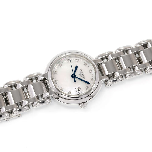 Longines PrimaLuna Ladies White Mother of Pearl & Diamonds watch L8.110.4.87.6