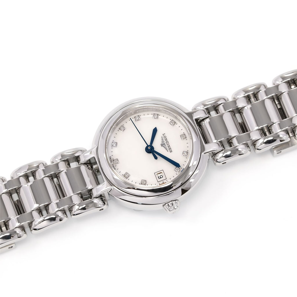 Longines PrimaLuna Ladies Mother of Pearl & Diamonds watch L8.110.4.87.6
