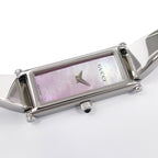 Gucci 1500L Pink Mother of Pearl Rectangular iridescent dial