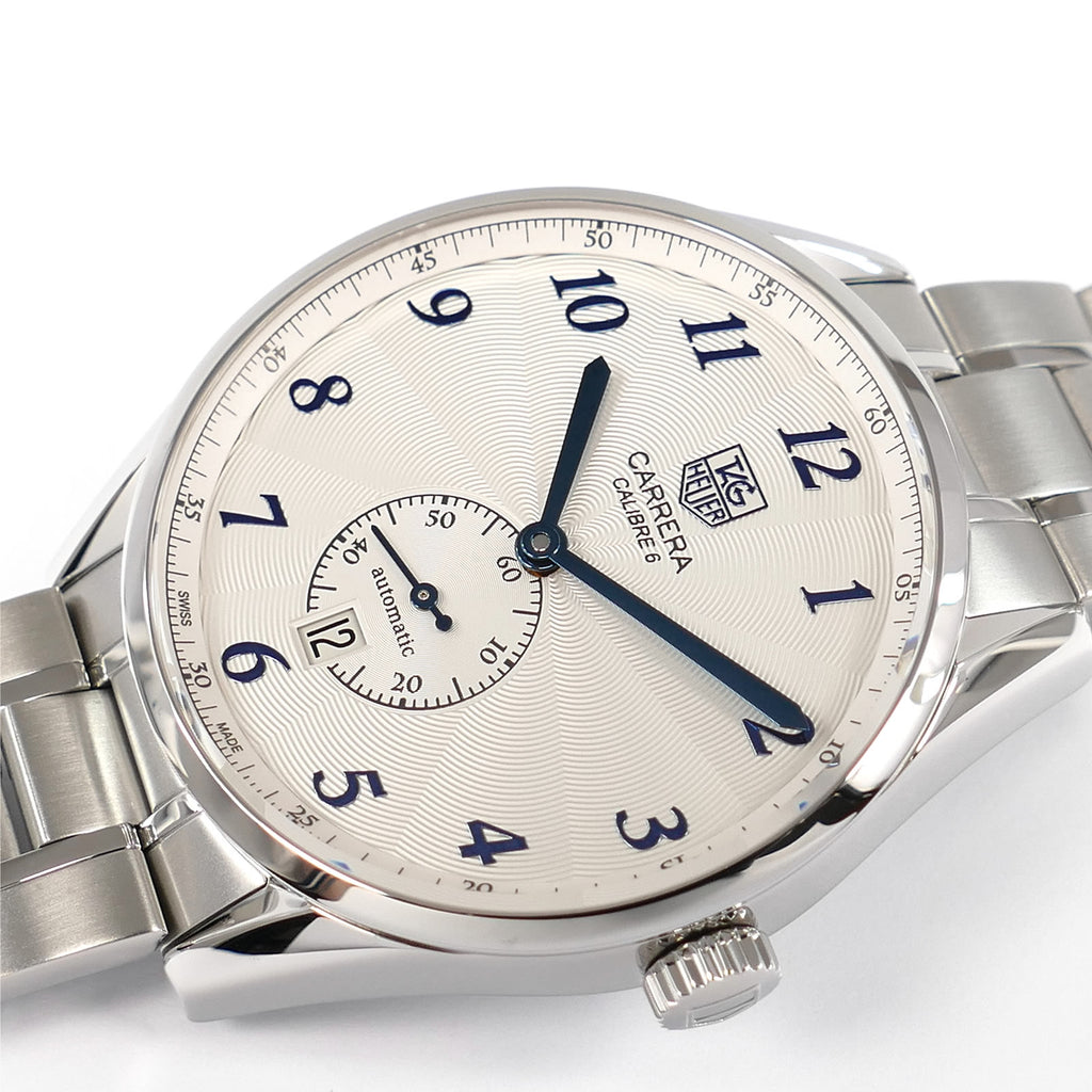 TAG Heuer Carrera Heritage WAS2111 Silver Guilloche Arabic Dial