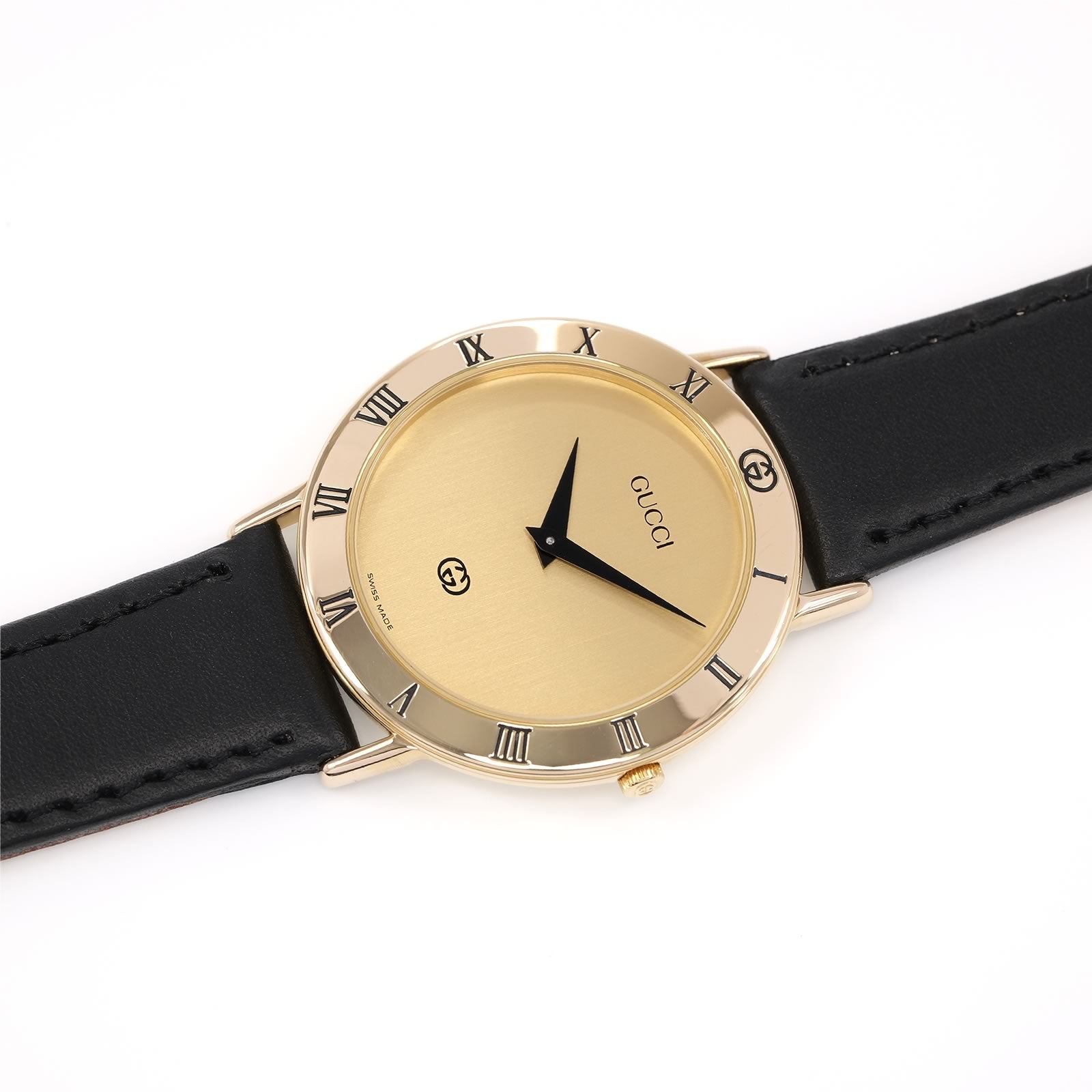 Gucci 3000M Champagne Dial 18k Gold Plated men's watch