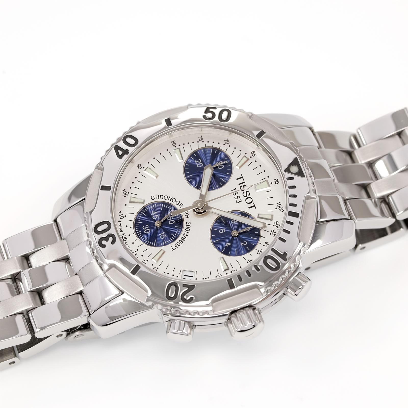 Tissot T-Sport T17.1.486.34 Men's Chronograph Silver and Blue Dial watch