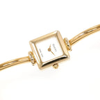 Gucci 1900L White Dial 18k Gold Plated on Bangle
