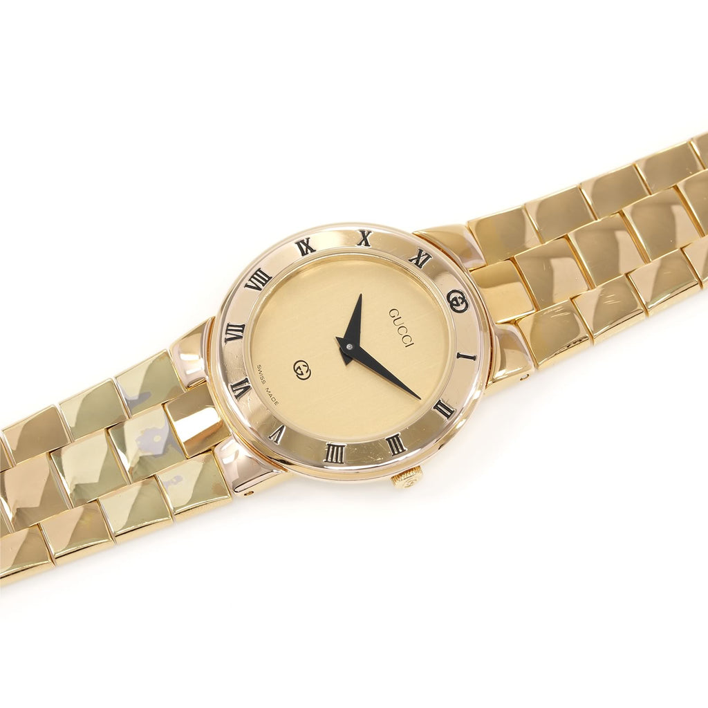 Gucci 3300L Champagne Dial 18k Gold Plated watch