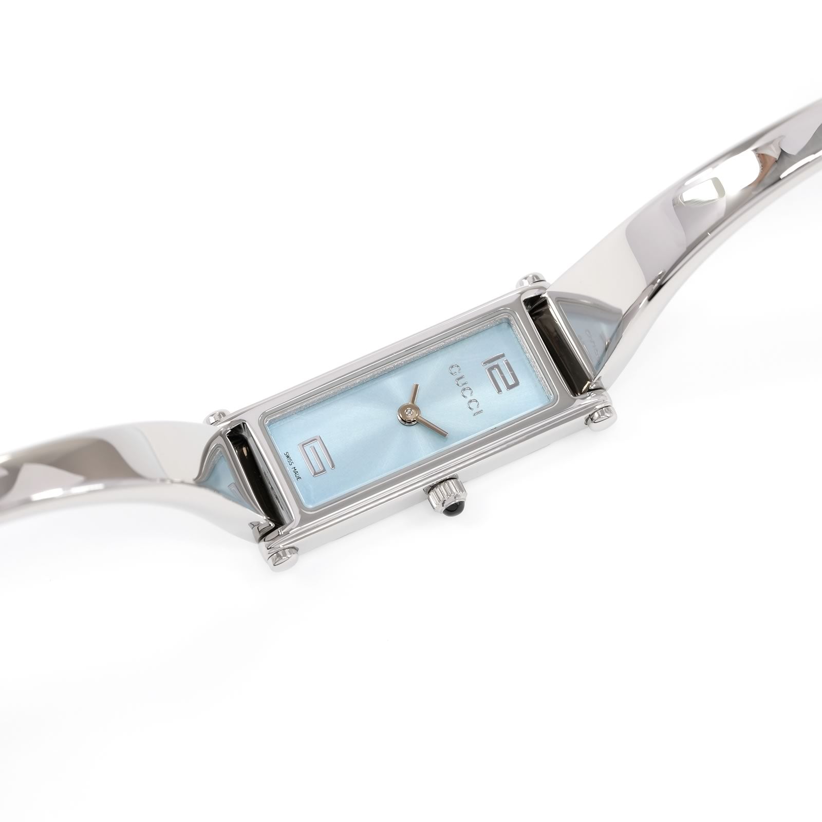 Gucci 1500L Blue Dial Ladies 12mm Rectangular Watch on 16.5cm