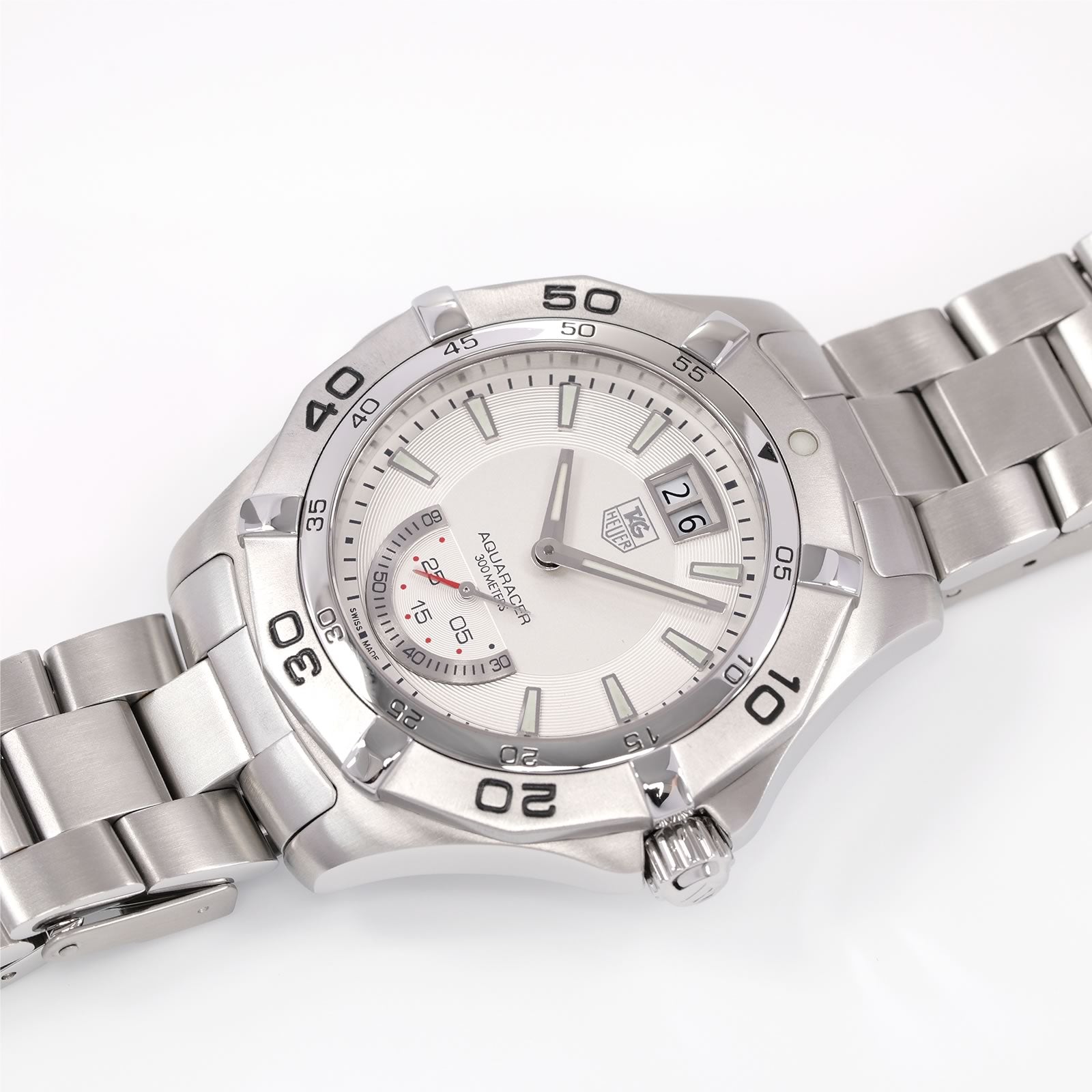 TAG Heuer Aquaracer Men's 41mm Silver Dial Grande Date Watch WAF1011.BA0822