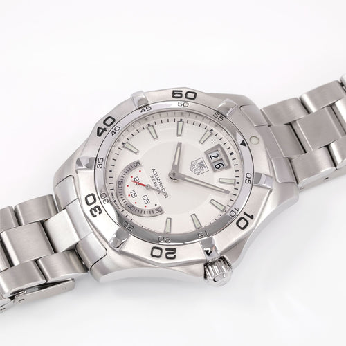 TAG Heuer Aquaracer Men's 41mm Silver Dial Grande Date Watch WAF1011.BA0822