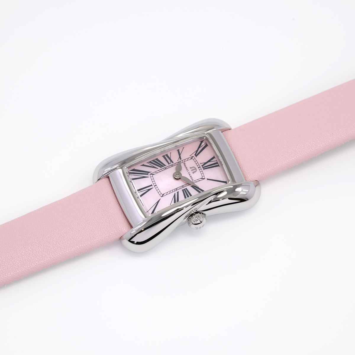 Maurice Lacroix Divina Ladies Pink Mother of Pearl watch on leather strap DV5011-SS001-560