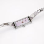 Gucci 1500L Ladies Pink Mother of Pearl Rectangular Bangle Watch