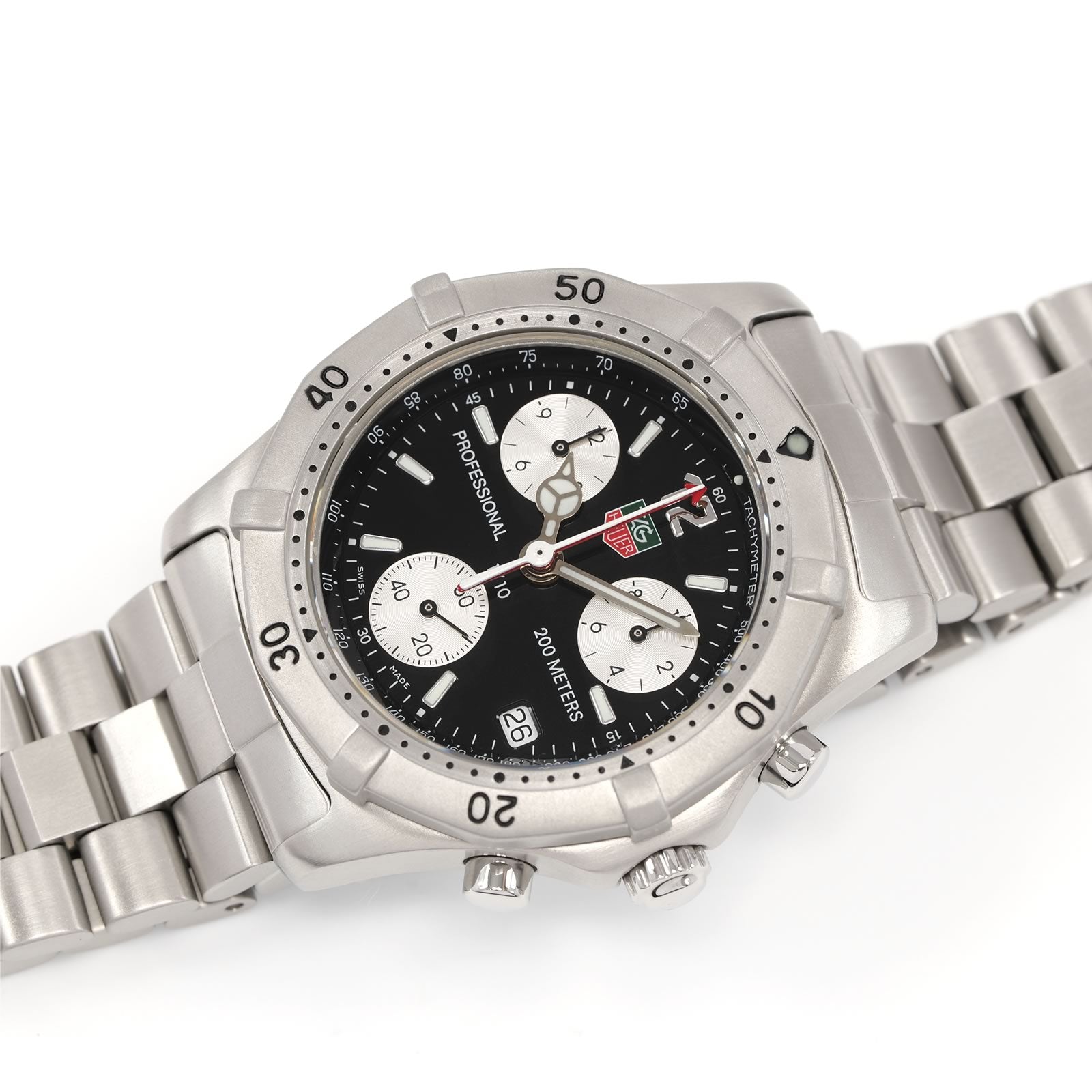 TAG Heuer 2000 Chronograph Black / Silver Dial Men's watch CK1110.BA0331