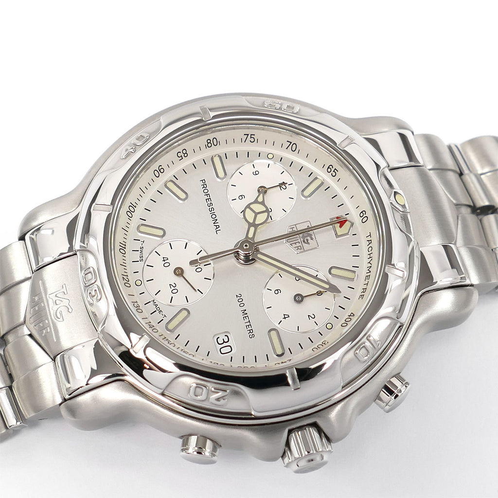TAG Heuer 6000 Chronograph CH1110-0 Silver Sunburst dial