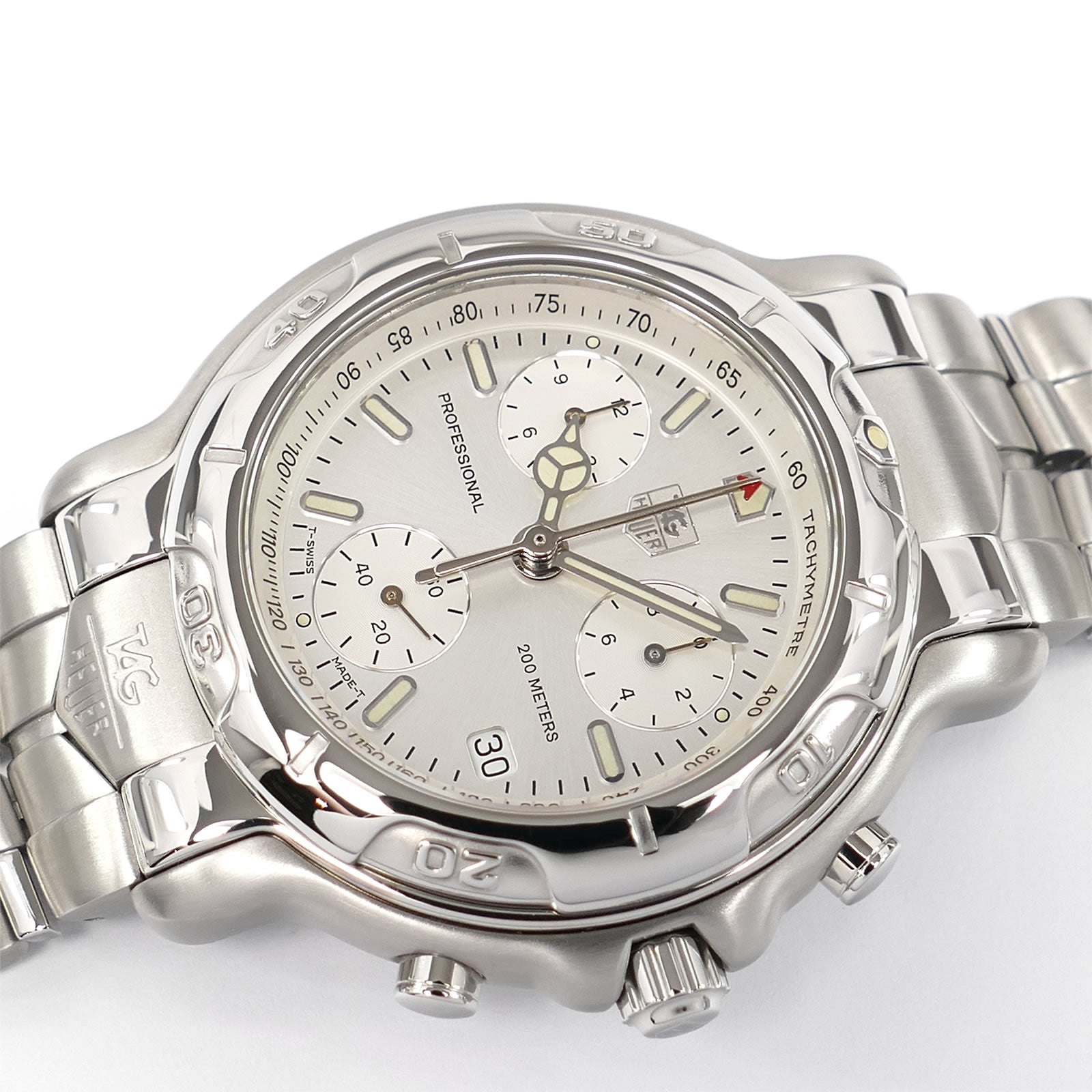 TAG Heuer 6000 Chronograph CH1110-0 Silver Sunburst dial