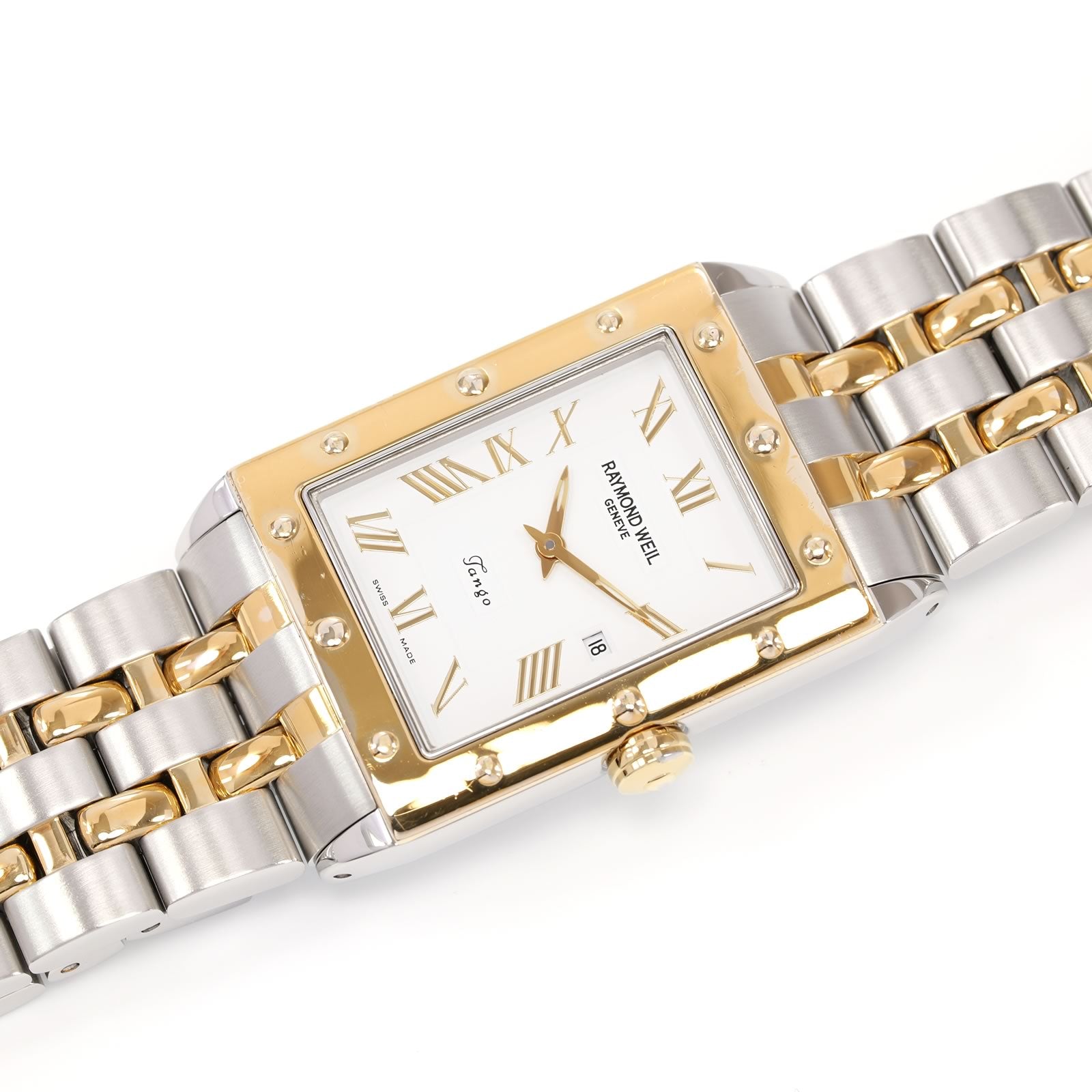 Raymond Weil Tango White Dial 18k Gold Plated watch 5381-STP-00308