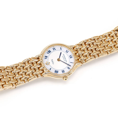 Raymond Weil Fidélio 4702 Ladies White & Blue Dial 18k Gold plated watch