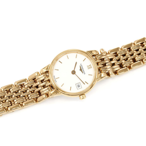 Longines Les Grandes Classiques Elegances White Dial Gold PVD ladies watch L5.132.2.12.6