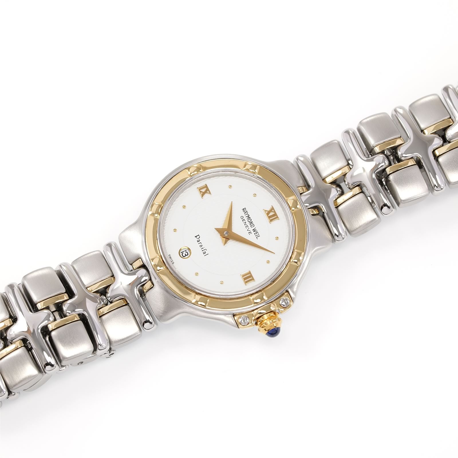 Raymond Weil Parsifal 9990 White dial 18k Gold bezel