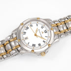 Maurice Lacroix Tiago 69709 White Roman Numeral Dial 18k Gold screws