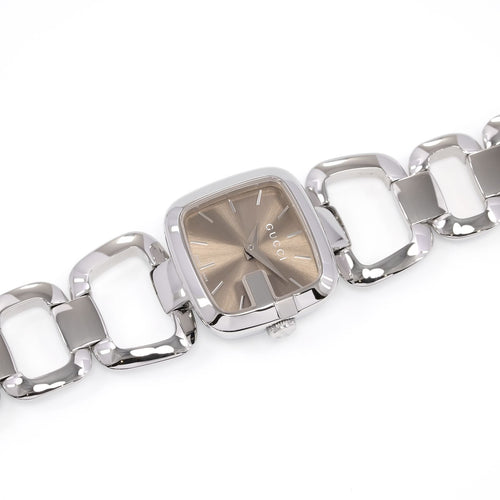 G-Gucci Ladies Square Brown bracelet watch YA125507