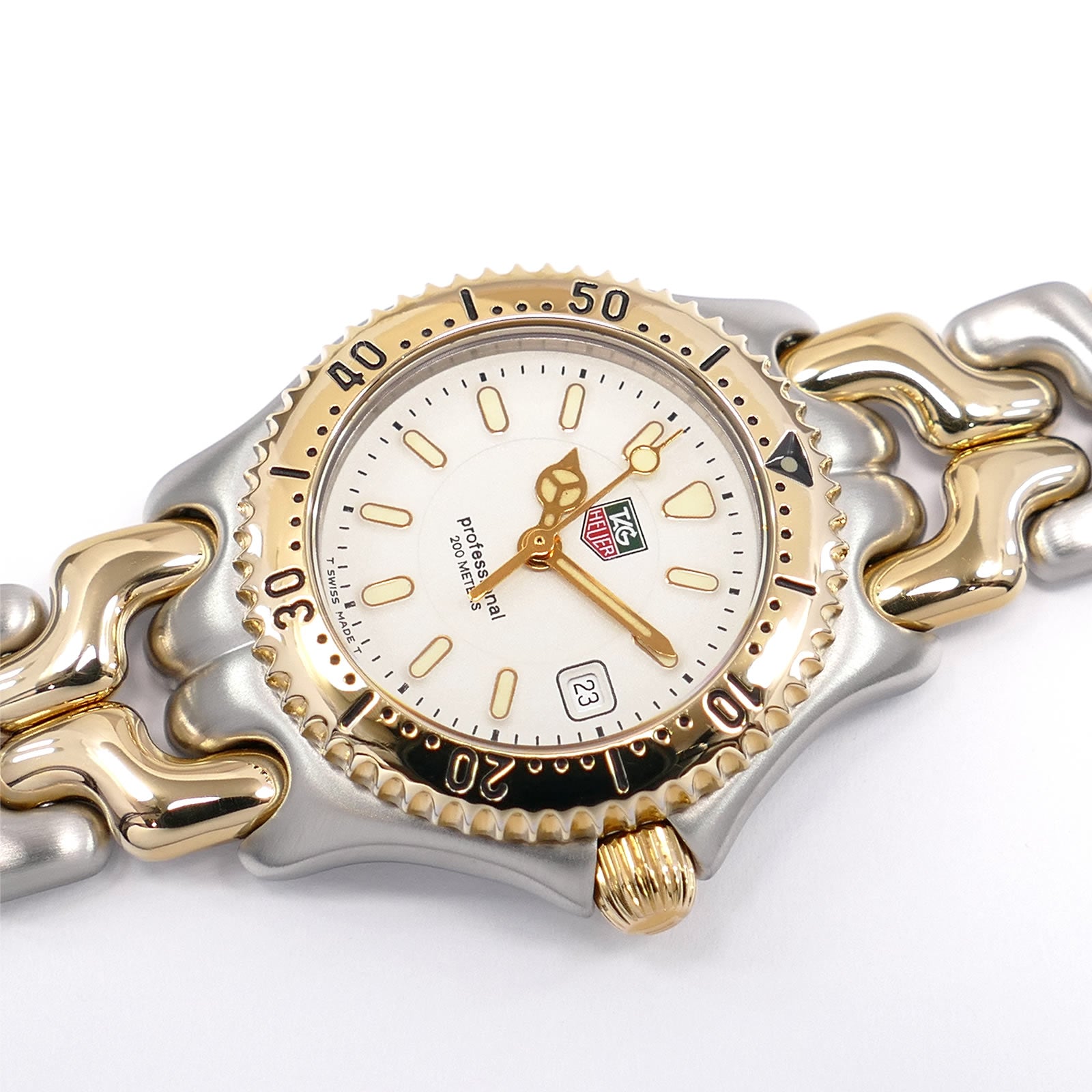 TAG Heuer SEL White Dial Two-Tone 18k Gold Plated WG1322.BB0471