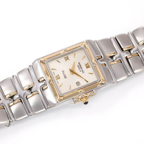 Raymond Weil Parsifal Men's Silver Dial and Solid 18k Gold - Square 9390-STG-00657