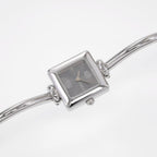 Gucci 1900L Ladies Grey Dial Square Watch on bangle