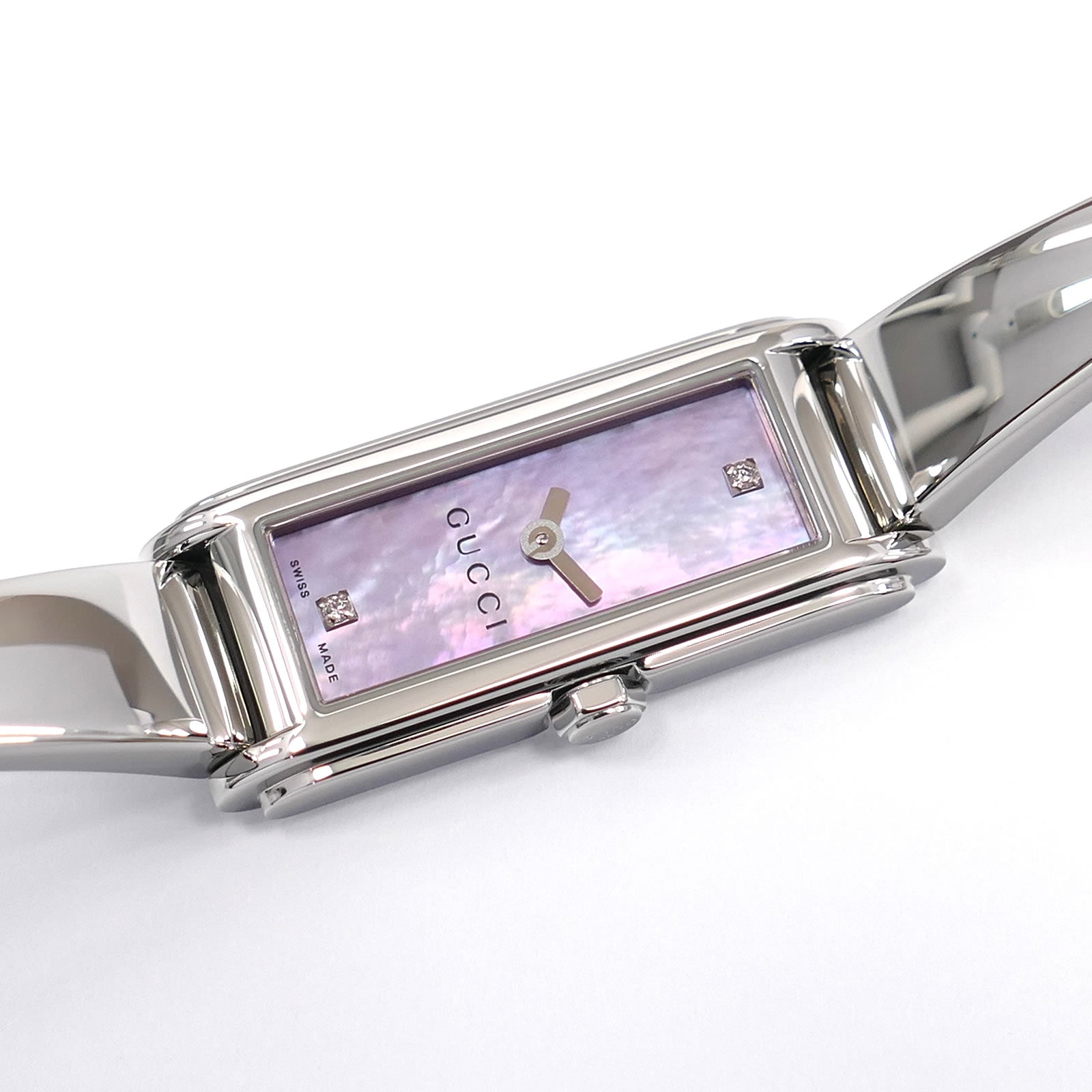 Gucci G-Line 109 Pink Mother of Pearl rectangular dial