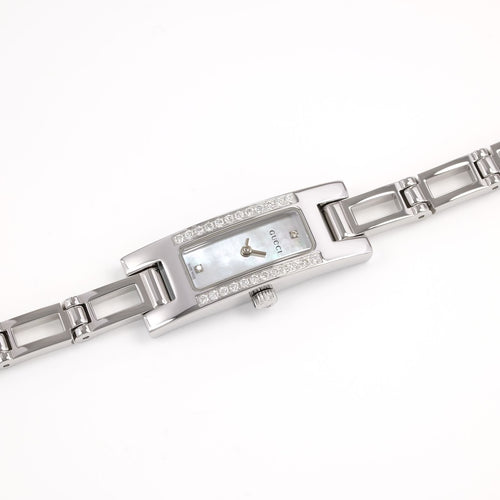 Gucci 3900L Ladies White Mother of Pearl Dial watch with 26 Diamonds