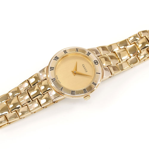 Gucci Ladies Champagne Dial 18k Gold Plated 3300.2.L watch